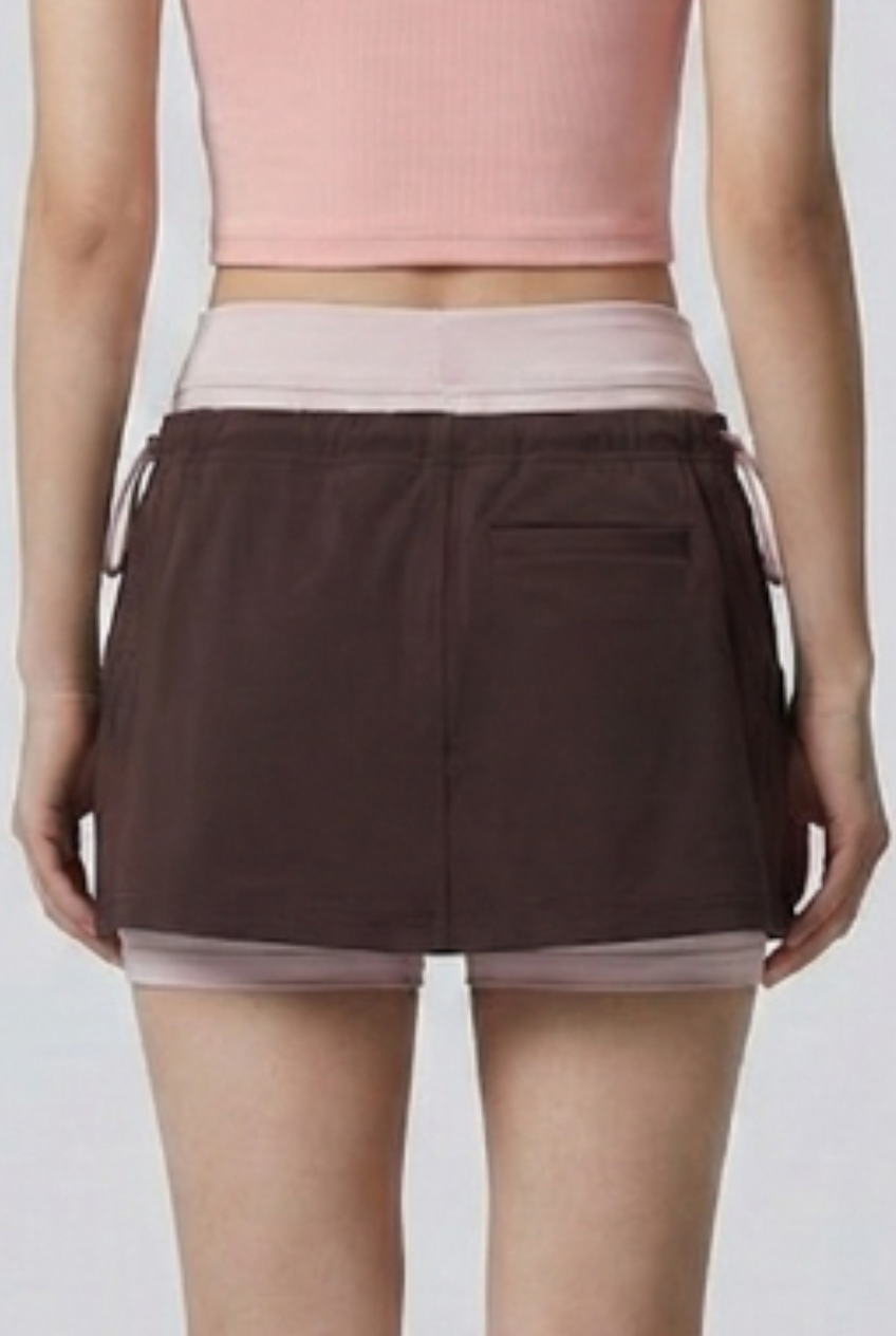Cléa Skort - PINK+ BROWN