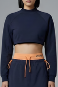Belle Open-Back Sweater - NAVY