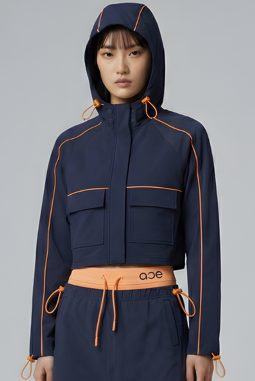 Clea Jacket - PUMPKIN+NAVY