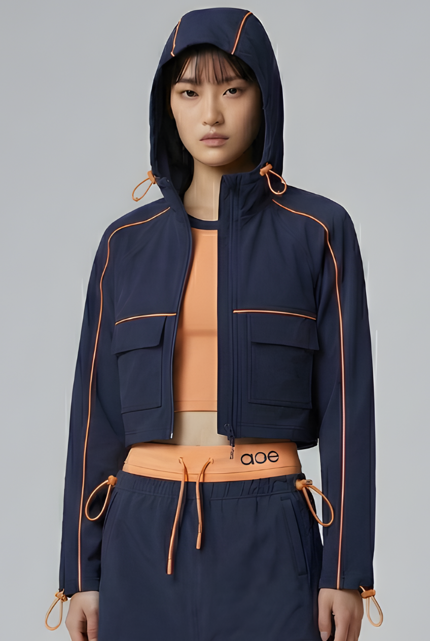 Clea Jacket - PUMPKIN+NAVY