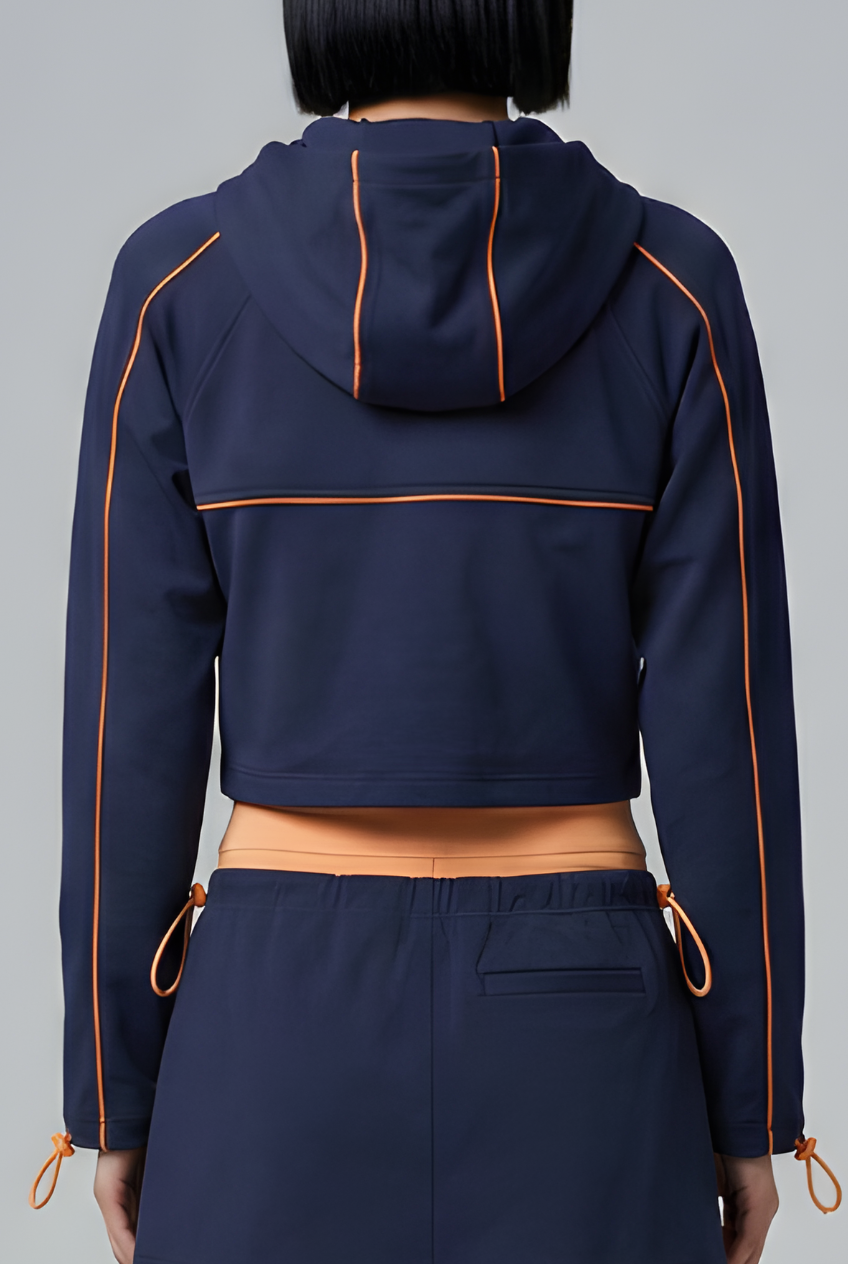 Clea Jacket - PUMPKIN+NAVY