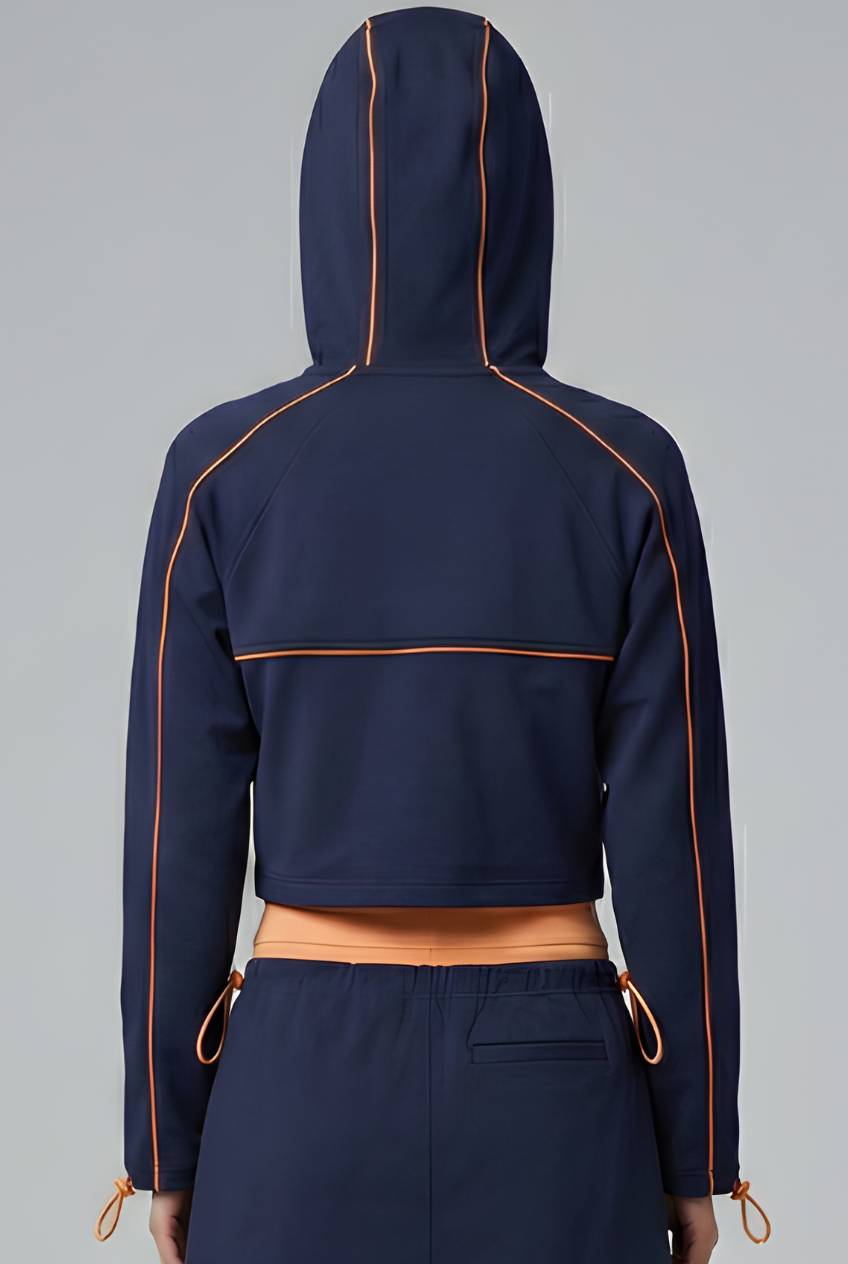 Clea Jacket - PUMPKIN+NAVY