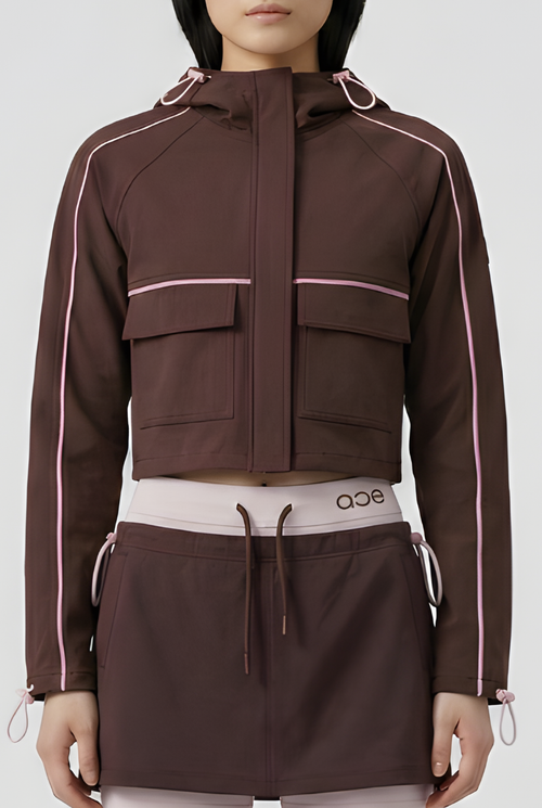 Clea Jacket - PINK+ BROWN