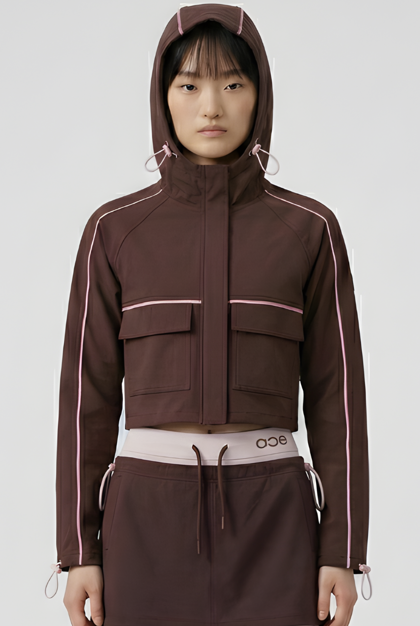 Clea Jacket - PINK+ BROWN