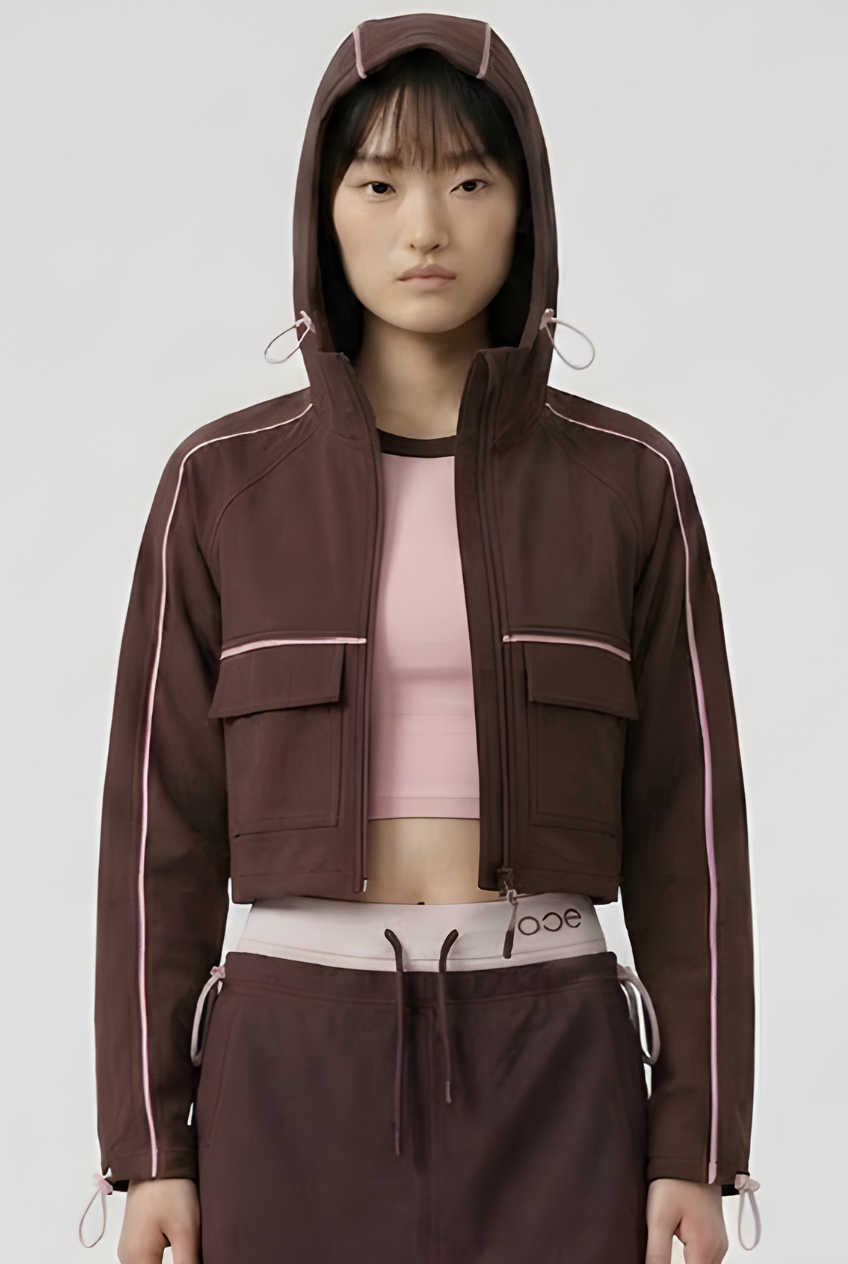 Clea Jacket - PINK+ BROWN