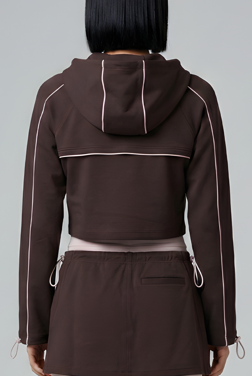 Clea Jacket - PINK+ BROWN