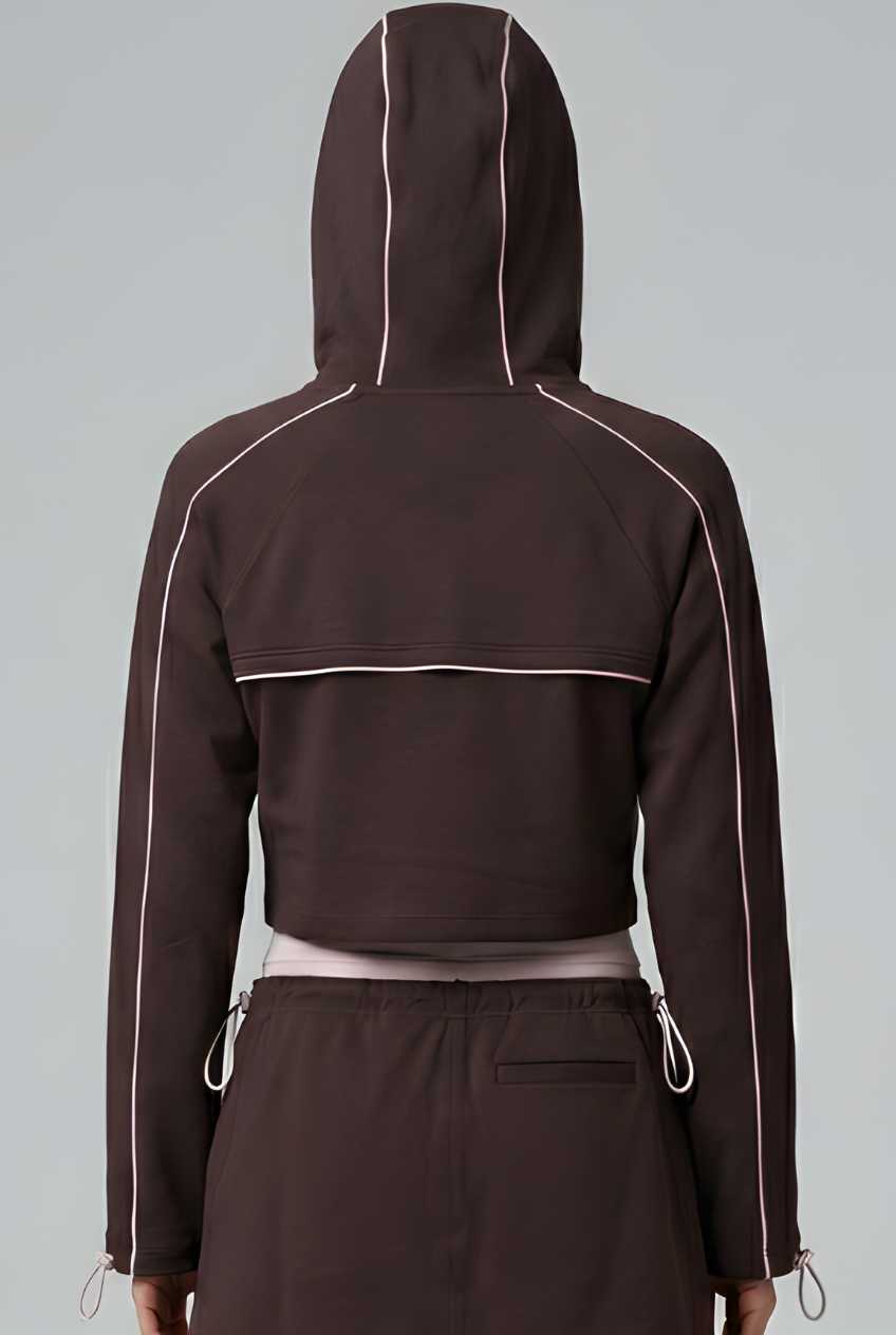 Clea Jacket - PINK+ BROWN