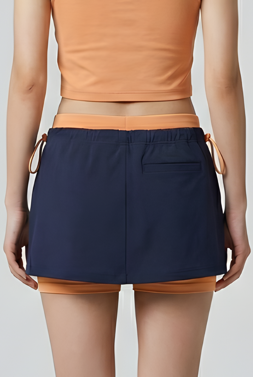 Cléa Skort - PUMPKIN+NAVY