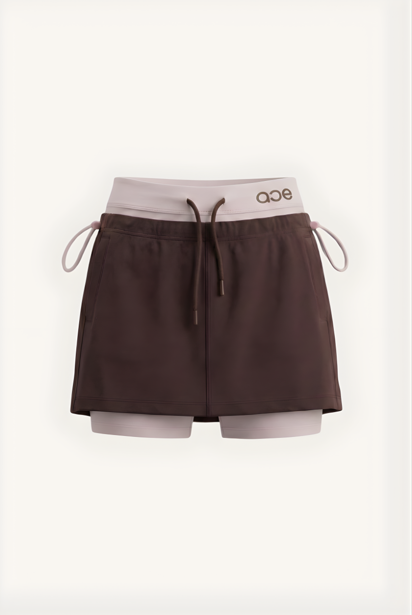 Cléa Skort - PINK+ BROWN