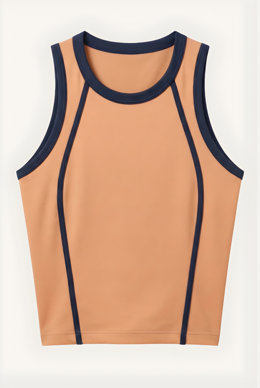 Cléa Tank Top - PUMPKIN+NAVY
