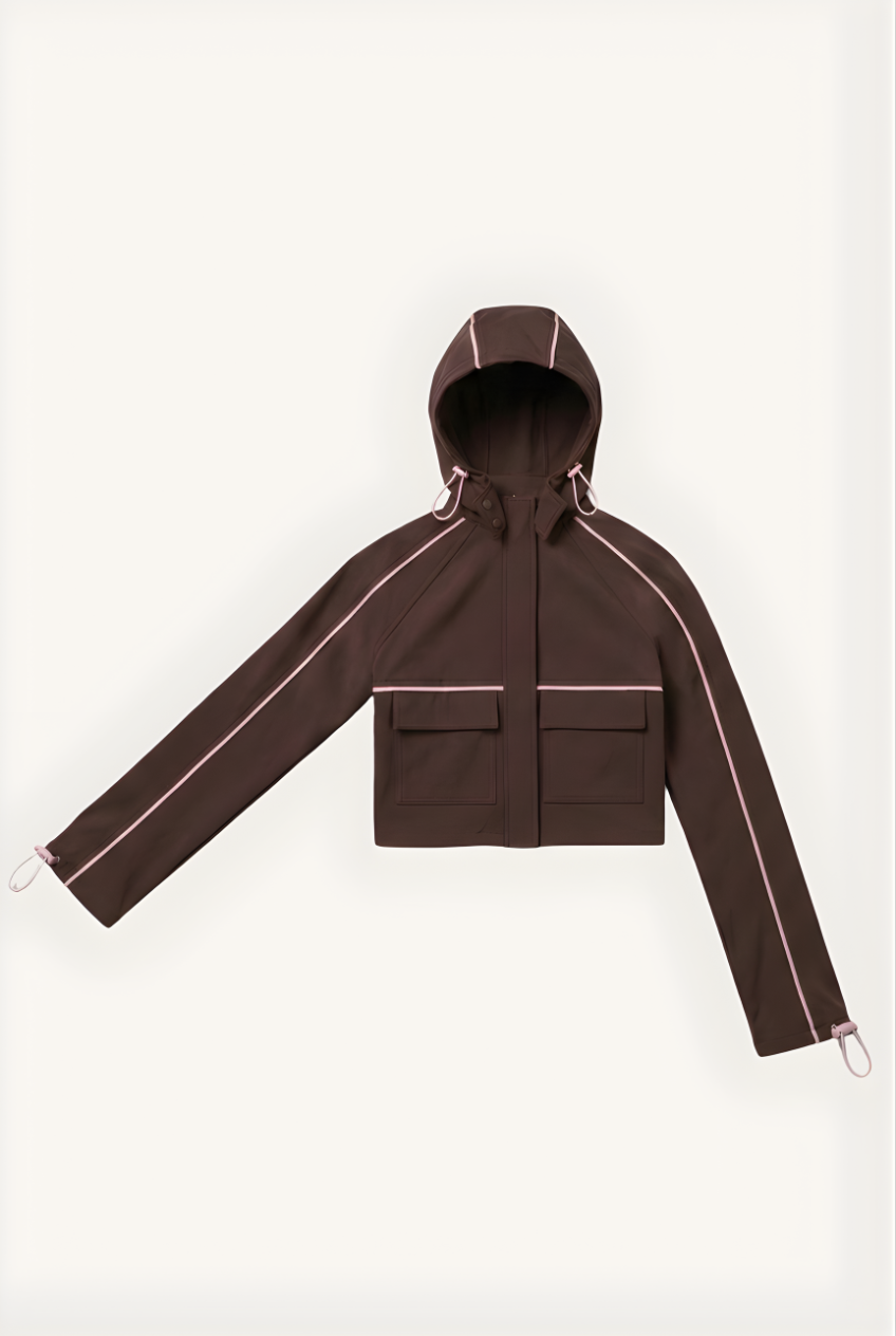 Clea Jacket - PINK+ BROWN