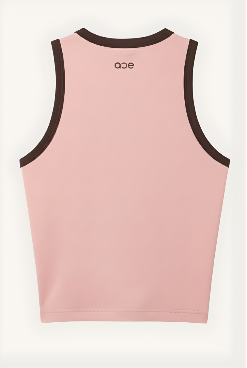 Cléa Tank Top - PINK+ BROWN