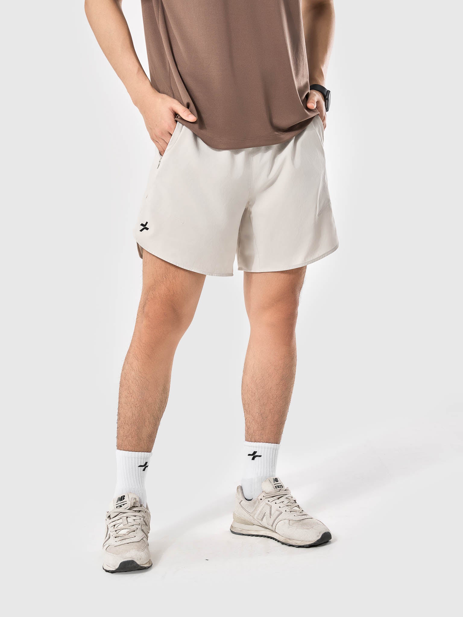 Men's 6inch Sport Shorts with Zipper Pockets