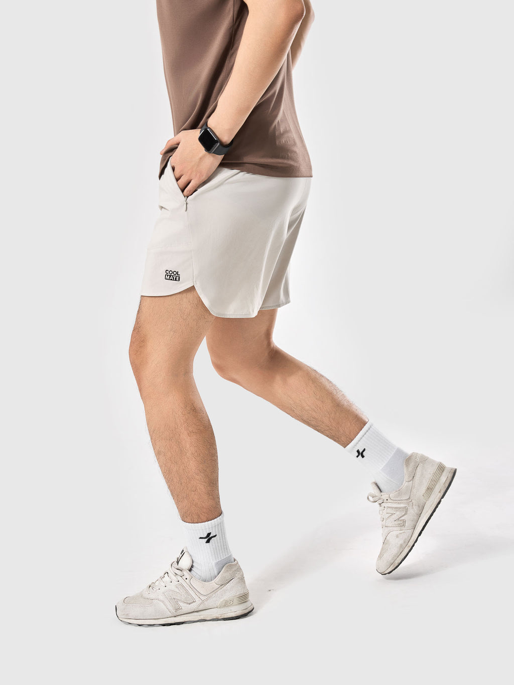 Men's 6inch Sport Shorts with Zipper Pockets